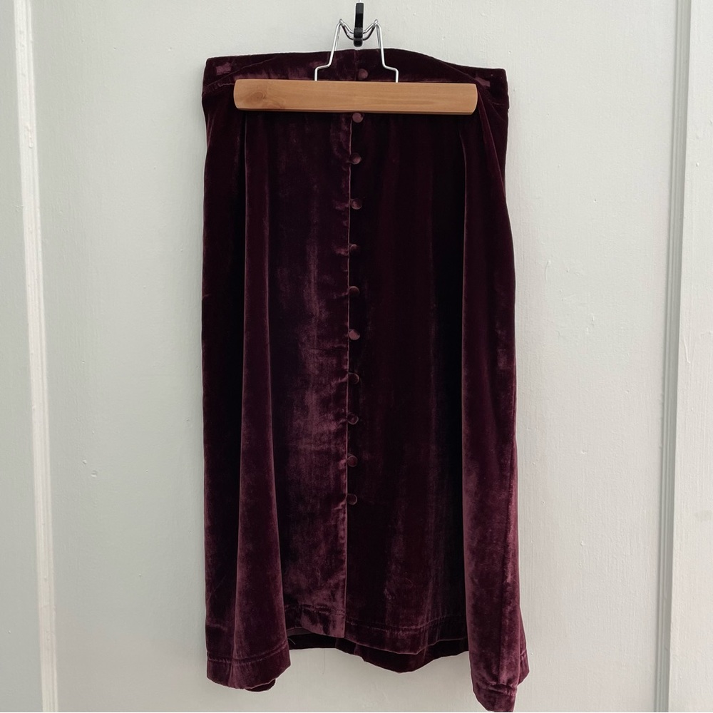 Madewell velvet midi skirt